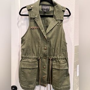 Women’s Plus Size Army Green Vest